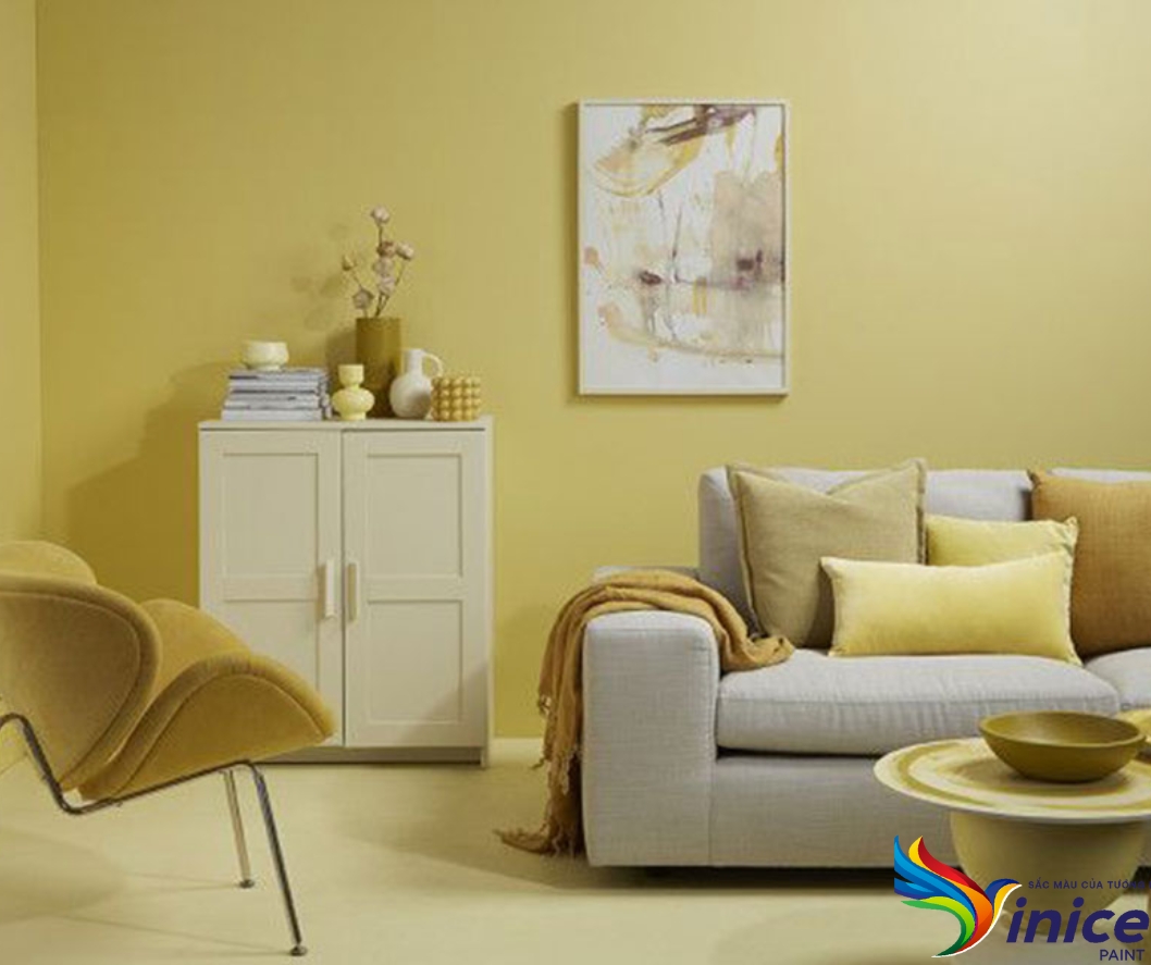Màu vàng luôn tạo ra sự tươi mới, sơn nội thất sẽ luôn được ấm áp.