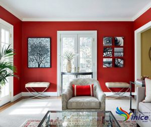 Màu Sơn Vinice đỏ, thích hợp cho người mệnh hoả, được sắp xếp khéo léo, làm nổi bật toàn bộ nội thất.
